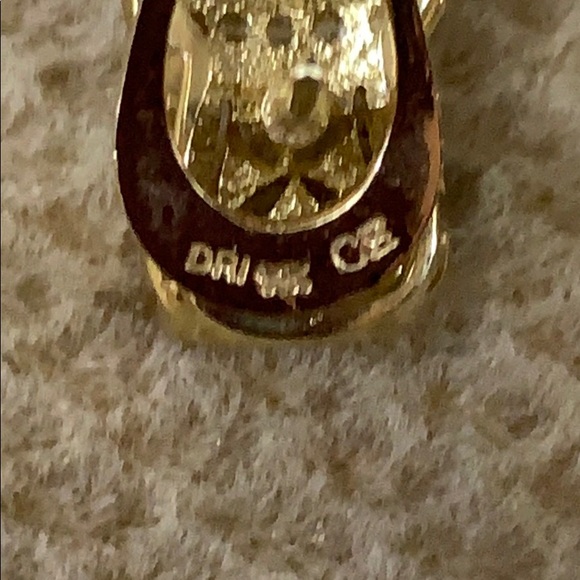 Saks Brand 14K Gold Earrings with CZ Crystals - Picture 7 of 9